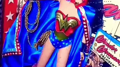 "Golden Lasso Of Truth"Barbie As Wonder Woman Stunning Come See💃🎀🧡🎶🎼