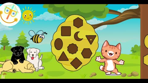 Shapes Learning Cartoon/Pre-K learning /Dog and cat cartton