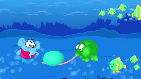 Bozo elephants water adventures videos for kids- Funny animated