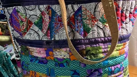 cotton fabric printed handbag and grocery bag handmade collection