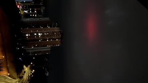 Weird Red Circular Lights Appear Over The Night Sky In Chongqing, China