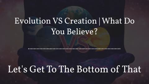 Evolution VS Creation | What Do You Believe?