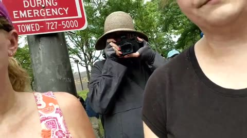 July 6 2019 DC 1.2.1 reporter Julio is blocked by antifa and supporters from entering the event 2