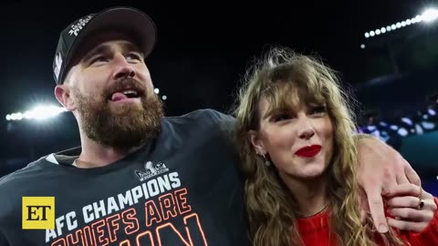 Travus kelce & Taylor Swift celebrated on feild cheif win.after AFC