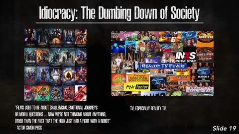 Part 10: Idiocracy - The Dumbing Down of Society