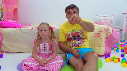 Nastya y papá se divierten competiciones_ juegos al aire librepara niños(720P_HD)