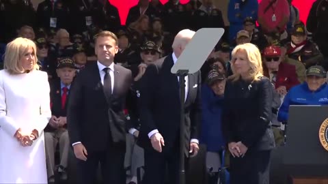 Bumbling Biden Caught In EXTREMELY Awkward Position During D-Day Ceremony