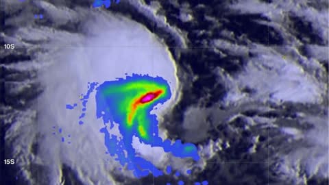 NASA-JAXA_s GPM Satellite Sees Caleb_s Heaviest Rains West of Center