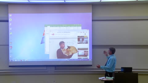 Math professor fixes projector screen april fools pranks