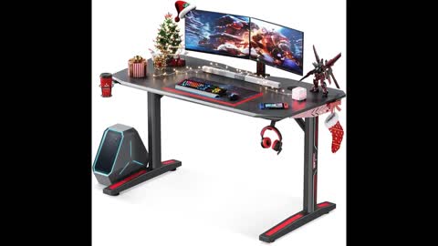 Review: MOTPK Gaming Desk 55 inch Z Shaped Home Office PC Computer Gaming Desk Table Carbon Coa...