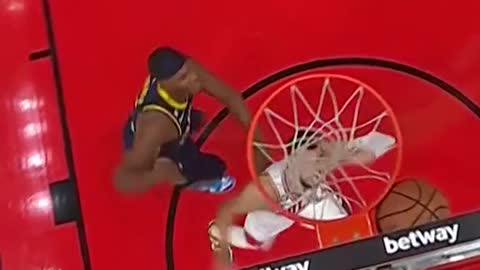 the rim reaper is back. Myles Turner with the wedgie causing stuff.