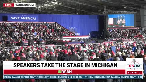 Rep. John Gibbs (R-MI) Full Speech at President Trump Rally in Washington, MI