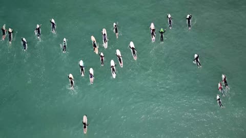 Surfing Group By Drone