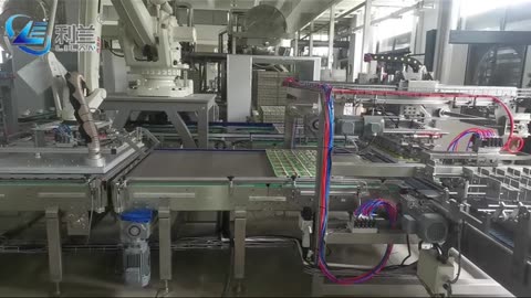 Robotic tray Loading and unloading system for case cartons#robot#packaging#pallet#depalletizer