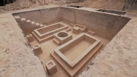 Build The Most Underground Temple With Groundwater Wells