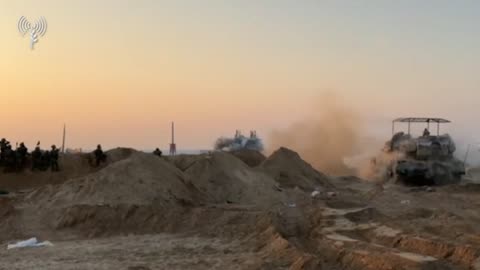 Footage of IDF Tanks Reaching the Sea After Cutting Gaza in Half