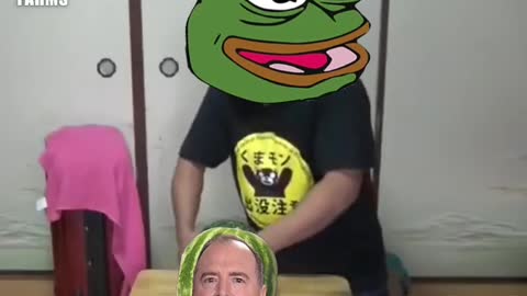 Watermelon head Shifty Schiff vs Pepe Anon (QAnon for libtards)