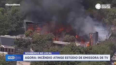 Incêndio atinge estúdio de emissora de televisão