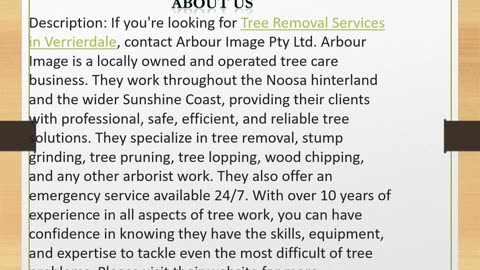 Tree Removal Services in Verrierdale