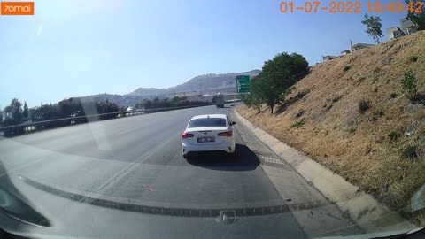 Truck Plows into Opposite Lane Nearly Causing an Accident