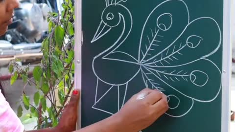 How to Draw Peacock Drawing