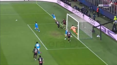 Ac milan vs napoli 1-0 . Quarter final of uefa chompionese league