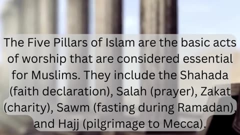 What are the five pillars of Islam