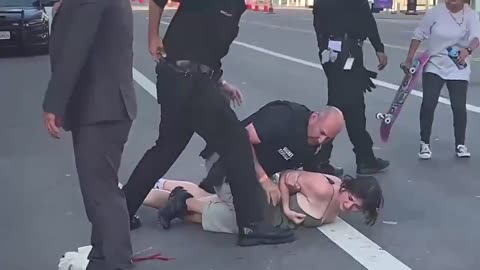 Transgender Protester attacks Joe Biden Motorcade in New YOrk