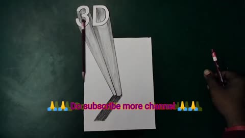 AMAZING 3D DRAWING_ 🤩fact manual _ step by step ._HD