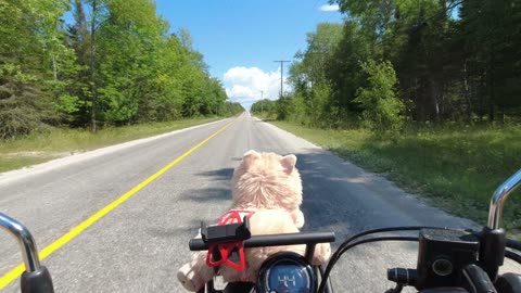 Franny & Me - Two-up on the CT125 - Manitoulin Island, Misery Bay back to South Shore