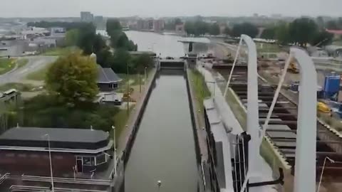 Netherlands River Gates Time-Lapse