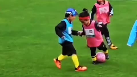 Kids play football