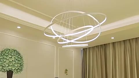 Modern Led Chandelier cm Rings Chandelier Lighting Lustre Ring Lights living room decoration bedroom