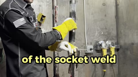 How to fit and weld a 2” socket weld Pt. 3 #fyp #welding #socketweld #trades