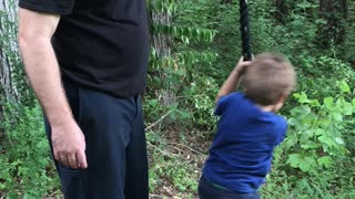 Kid on a rope