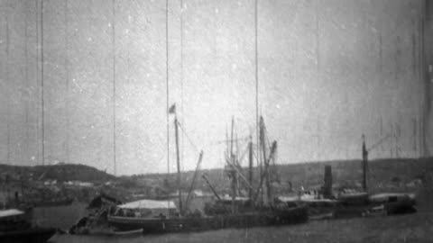 Wreck Of The Battleship "Maine" In Havana Harbor (1898 Original Black & White Film)