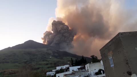 Eruption of the Stromboli Volcano