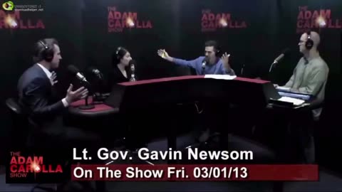 2013 Gavin Newsom was race pandering on Adam Carroll's show.