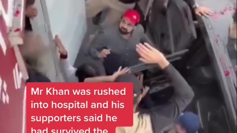 Moment Imran Khan is shot