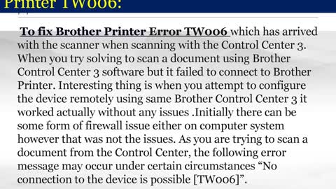 How to fix Brother Printer Error TW006 | Dial 44-800-046-5291