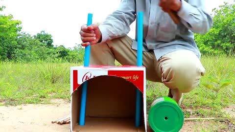 Creative Technique Easy Parrot Bird Nest Trap Make From Paper Box And Milk Cans - That Work100%_p3