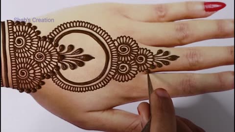 Stylish Easy Mehndi designs for Backhand Part 3