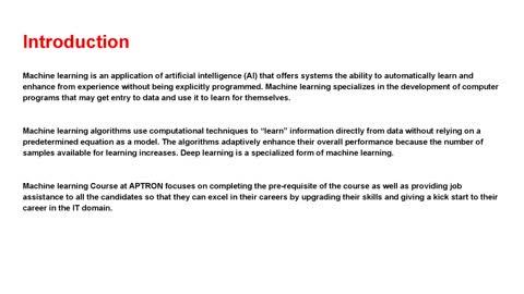 Machine Learning Institute in Noida