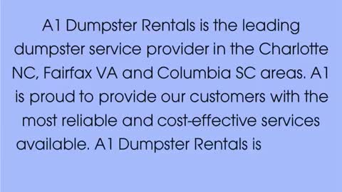 Dumpster Rental Charlotte NC