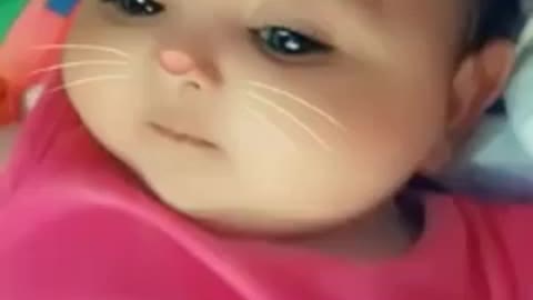 Cute baby playing