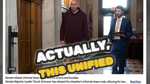 No More Hoodies in the Senate #Fetterman #Senate #Dresscode