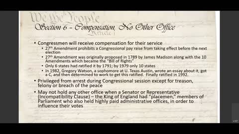 US Constitution, Article I explained