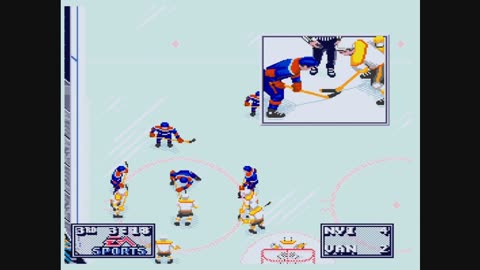 NHL95 (Sega Genesis) New York vs Vancouver Part3