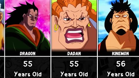 Age of One Piece Characters (Over 120 characters) Who is the oldest characters