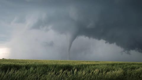 Tornado storm field twister funnel